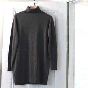 Everlane Cashmere Turtleneck Mini Dress Grey